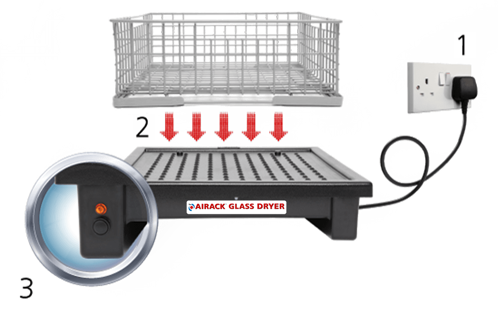 Airack Glass Dryer Standard 50 Size Airack Glass Dryer