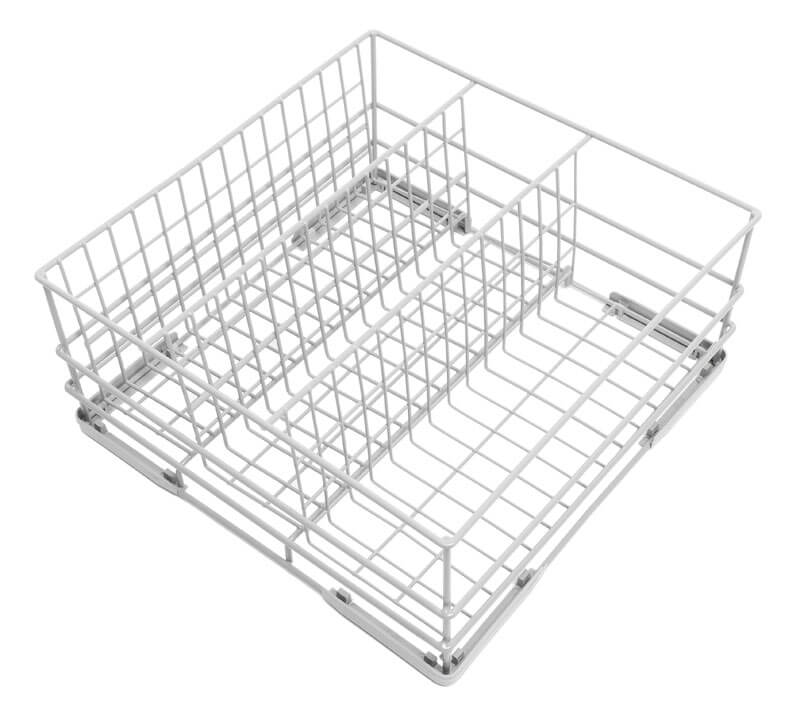 Divided Glass Basket from the top angled