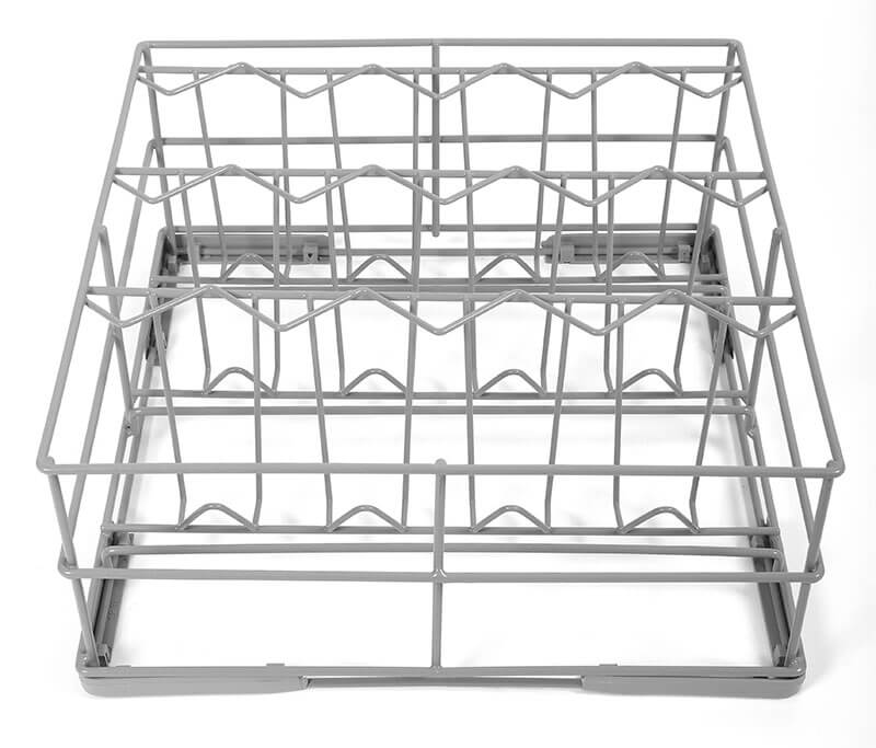 Tall Glass Basket from the front angled