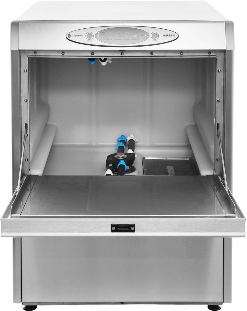 Jubilee Dishwasher from the front with the door open