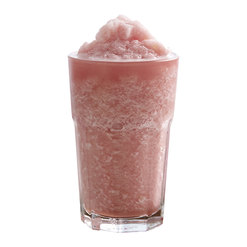 Glass of blended fruit ice smoothie